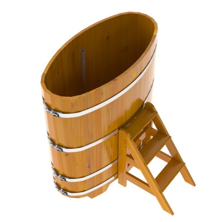 Купель Овальная Bentwood из натуральной лиственницы Рустик 0,76 х 1,16 х 1,4 м