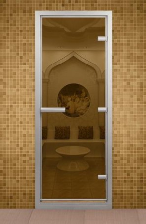 Дверь для хамам бронза 80x210