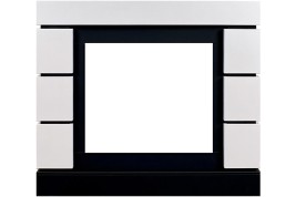 Каминокомплект Modern CRM (Разборный) - Белый с черным с очагом Vision 23 EF LED 3D FX